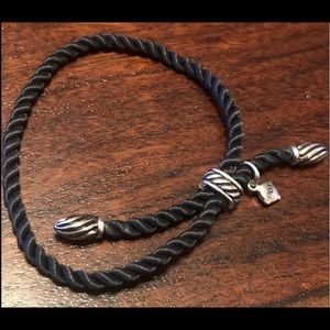 Authentic David Yurman black silk bracelet